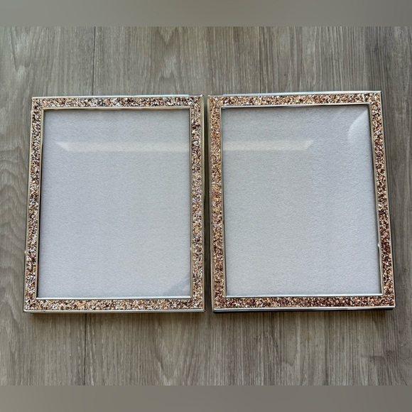 NWOT Rachel Zoe Gold Sparkle 8 x 10 Picture Frames - Picture 1 of 5